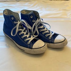Converse chuck Taylor all star classic high tops. Blue. Size 9.5 Mens.